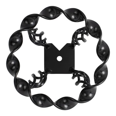 Steering Wheel Flat Twisted w/Cage Black