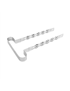 26" Bumper Double Flat Twisted Chrome