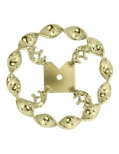 Steering Wheel Flat Twisted w/Cage Gold