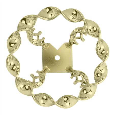 Steering Wheel Flat Twisted w/Cage Gold