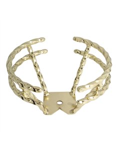 Steering Wheel Open Double Square Twisted 8" Gold