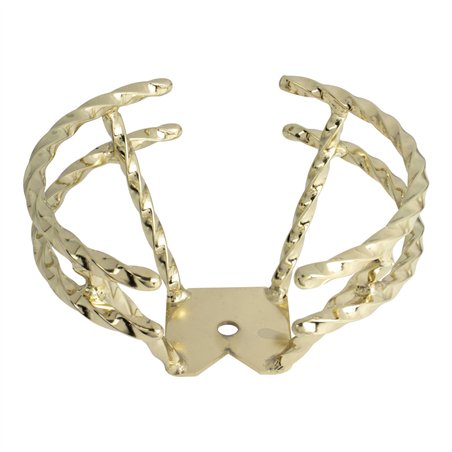 Steering Wheel Open Double Square Twisted 8" Gold