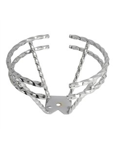 Steering Wheel Open Double Square Twisted Chrome