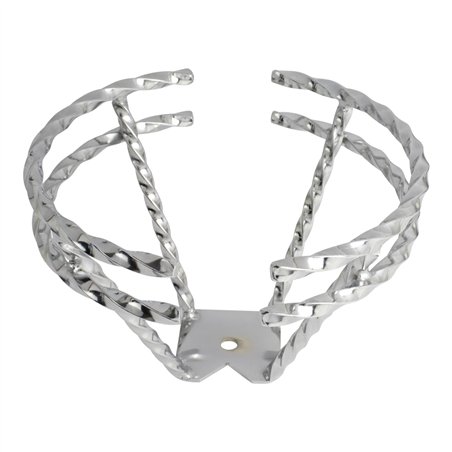 Steering Wheel Open Double Square Twisted Chrome