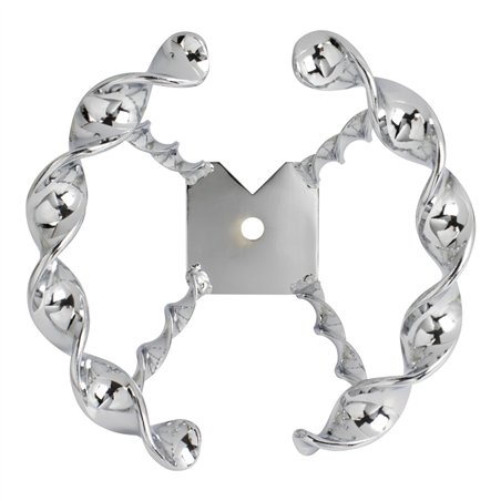 Steering Wheel Open Flat Twisted Chrome