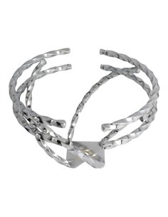 Steering Wheel Open Swirl Double Square Twisted Chrome