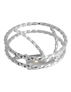 Steering Wheel Swirl Double Square Twisted 8" Chrome