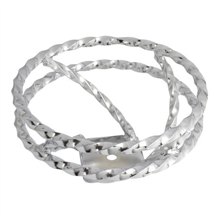 Steering Wheel Swirl Double Square Twisted 8" Chrome