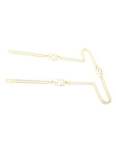 26" Bumper Double Square Twisted 3 Cage Bumper Gold