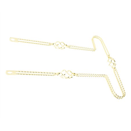 26" Bumper Double Square Twisted 3 Cage Bumper Gold