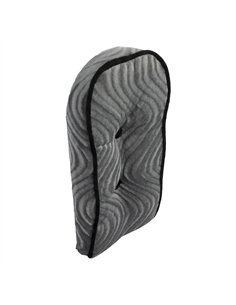 Sissy Bar Back Cushion Velour Silver