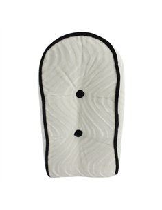 Sissy Bar Back Cushion Velour White