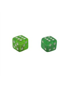 Valve Caps Dice Clear Green