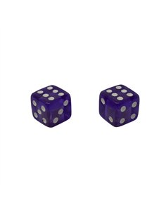 Valve Caps Dice Clear Purple