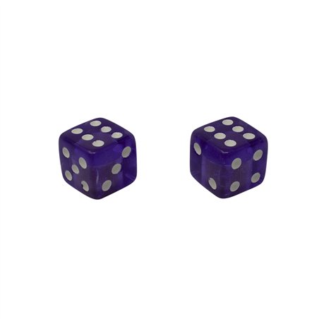 Valve Caps Dice Clear Purple
