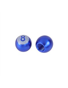 Valve Caps 8 Ball Alloy Blue