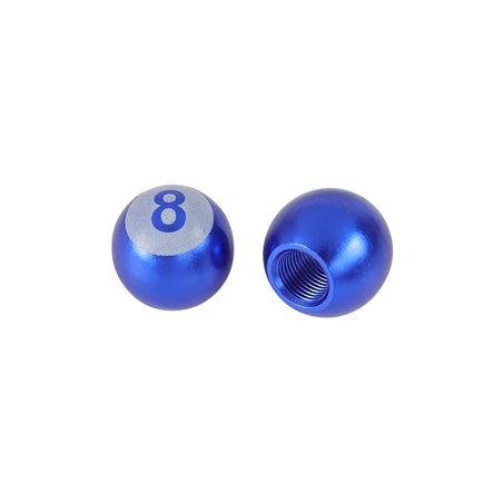 Valve Caps 8 Ball Alloy Blue