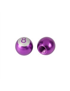 Valve Caps 8 Ball Alloy Purple