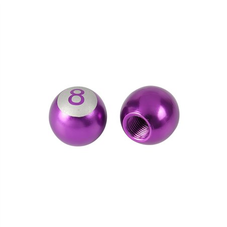 Valve Caps 8 Ball Alloy Purple