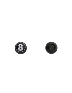 Valve Caps 8 Ball Mini Alloy Black