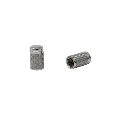 Valve Caps Carbon Fiber White