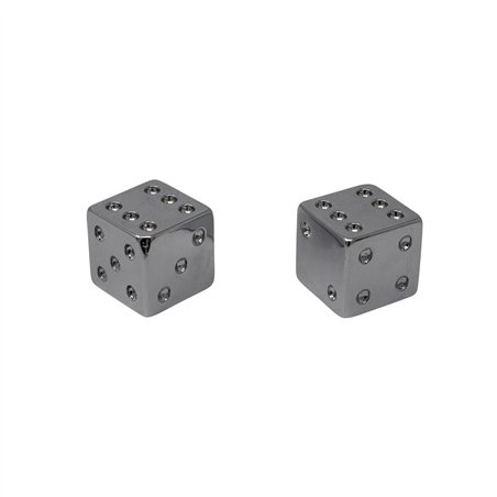 Valve Caps Dice Chrome