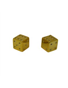 Valve Caps Dice Gold