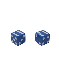 Valve Caps Dice Light Blue