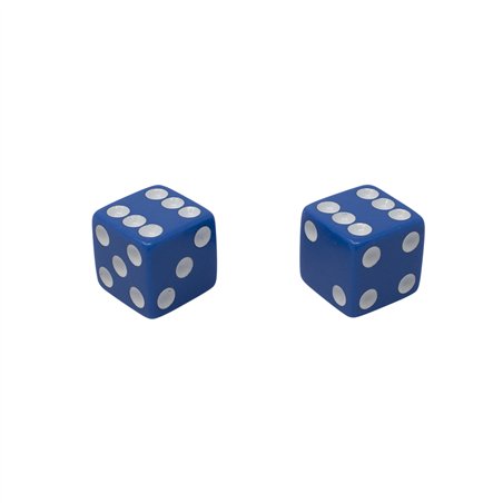 Valve Caps Dice Light Blue