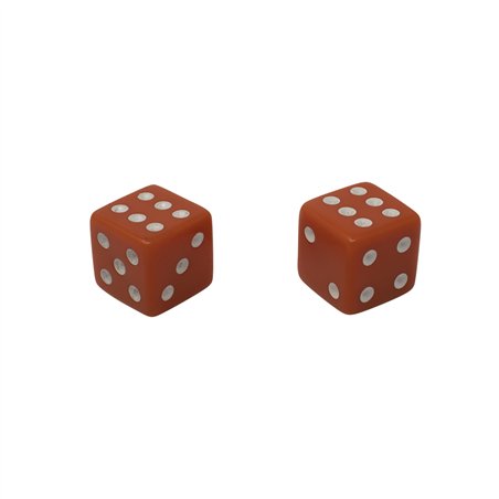 Valve Caps Dice Orange