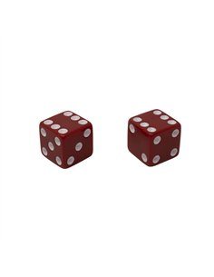 Valve Caps Dice Red