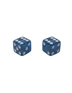 Valve Caps Dice Sparkle Blue