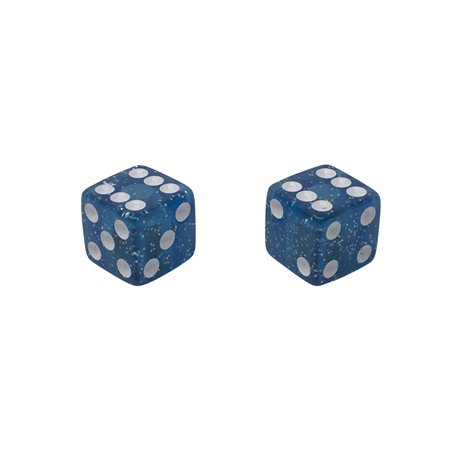 Valve Caps Dice Sparkle Blue