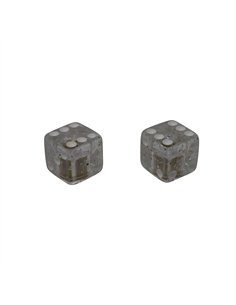 Valve Caps Dice Sparkle Clear