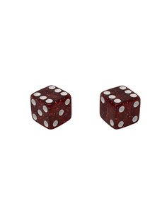 Valve Caps Dice Sparkle Red