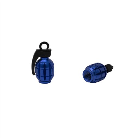 Valve Caps Grenade Blue