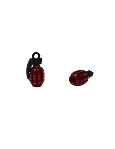 Valve Caps Grenade Red