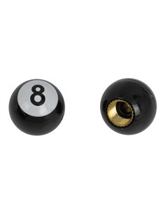 Valve Caps PRO+ 8 Ball Black