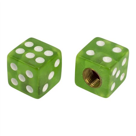 Valve Caps PRO+ Dice Clear Green
