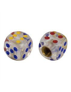 Valve Caps PRO+ Dice Mini Clear Blue/Red/Yellow
