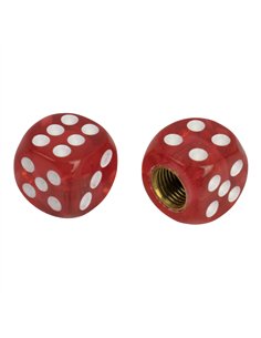 Valve Caps PRO+ Dice Mini Clear Red