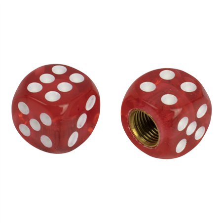 Valve Caps PRO+ Dice Mini Clear Red