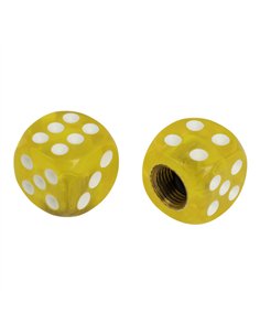 Valve Caps PRO+ Dice Mini Clear Yellow