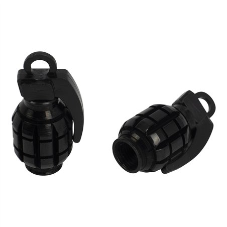Valve Caps PRO+ Grenade Black