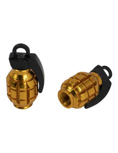 Valve Caps PRO+ Grenade Gold