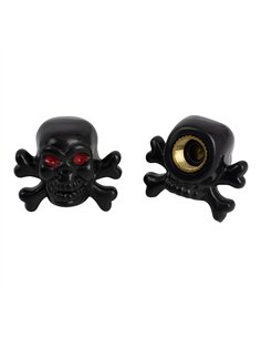 Valve Caps PRO+ Skull & Bones Black