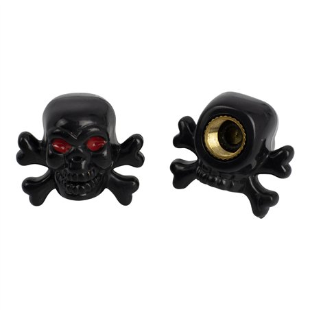 Valve Caps PRO+ Skull & Bones Black
