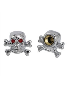Valve Caps PRO+ Skull & Bones Chrome