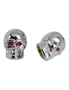 Valve Caps PRO+ Skull Chrome