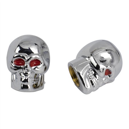 Valve Caps PRO+ Skull Chrome